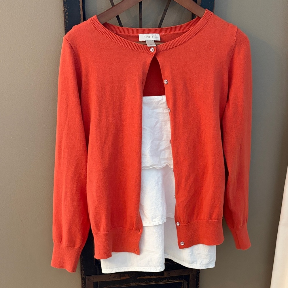 LOFT Vibrant Orange Women's Cardigan